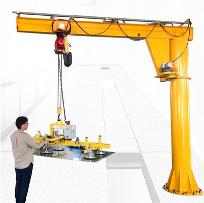 grue de potence montée par base 3000kg pour des chemins de fer de produits pétrochimiques d'atelier