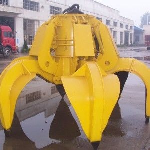 Manipulation hydraulique électrique de Crane Grab Bucket For Material de disque de double de Mutivable