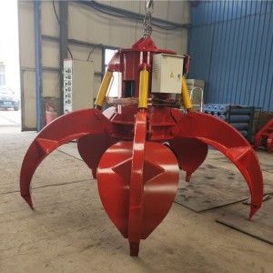 Manipulation hydraulique électrique de Crane Grab Bucket For Material de disque de double de Mutivable