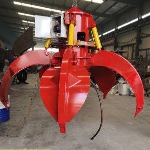 Manipulation hydraulique électrique de Crane Grab Bucket For Material de disque de double de Mutivable