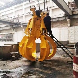 Manipulation hydraulique électrique de Crane Grab Bucket For Material de disque de double de Mutivable
