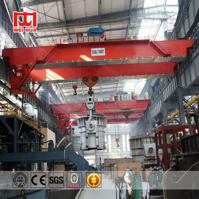 Type 35 tonne 74 Ton Double Beam Bridge Foundry Crane With Cabin Control de QDY de la tonne 50