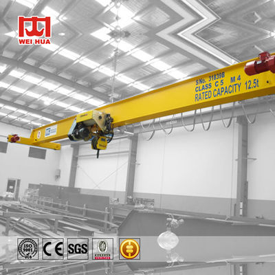 Euro style 10 tonnes - 20 Ton Single Girder Overhead Travelling Crane For Garage