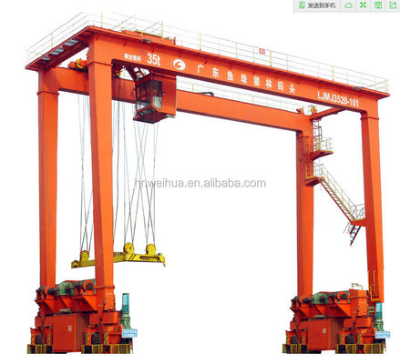 Port de lancement Crane Port Use Mobile RTG de conteneur de bord du quai 50 tonnes